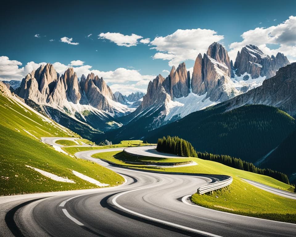 Alpenstraßen für Motorradtouren durch die Dolomiten