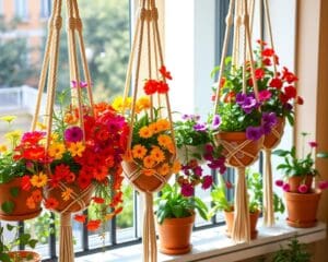 Blumenampeln selber machen: Kreative Deko für Balkone