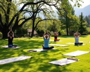 Entspannende Yoga-Retreats im Grünen