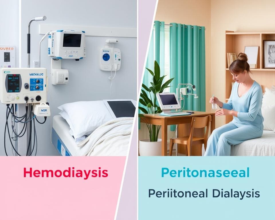 Hämodialyse und Peritonealdialyse während der Dialysebehandlung