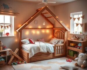 Kinderzimmer dekorieren mit Hausbett