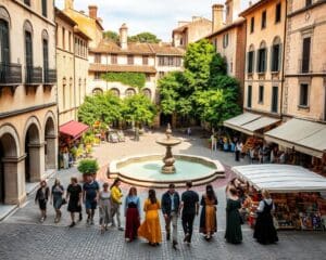 Mittelalterliche Plätze in Avignon, Frankreich