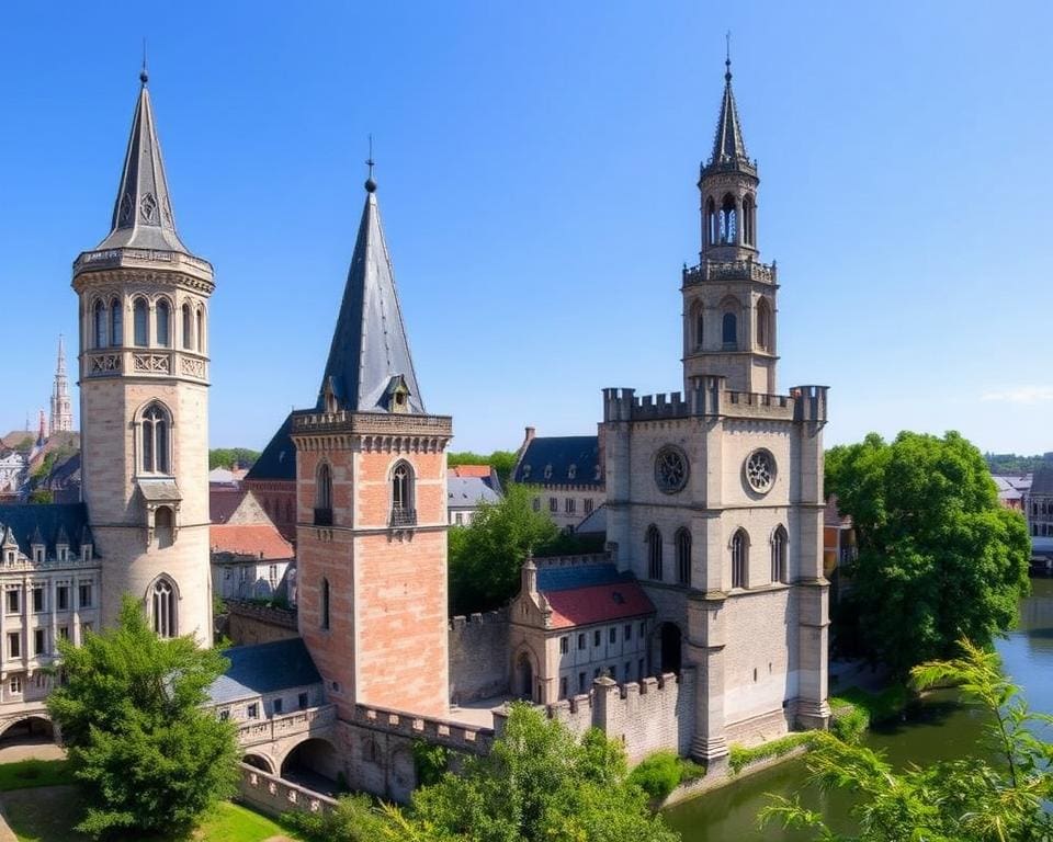 Mittelalterliche Türme in Gent, Belgien