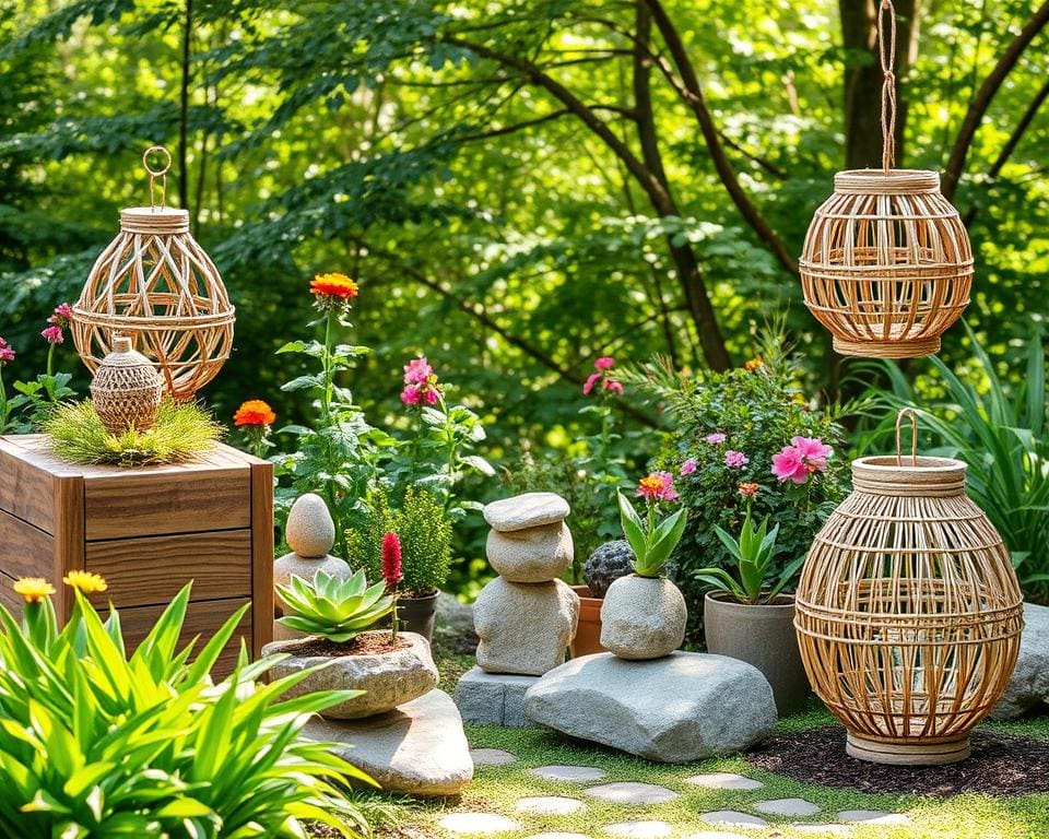 Nachhaltige Materialien für die Garten-Dekoration