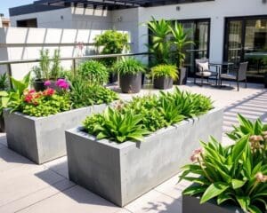 Pflanzkästen aus Beton: Moderne Akzente für Terrasse und Balkon