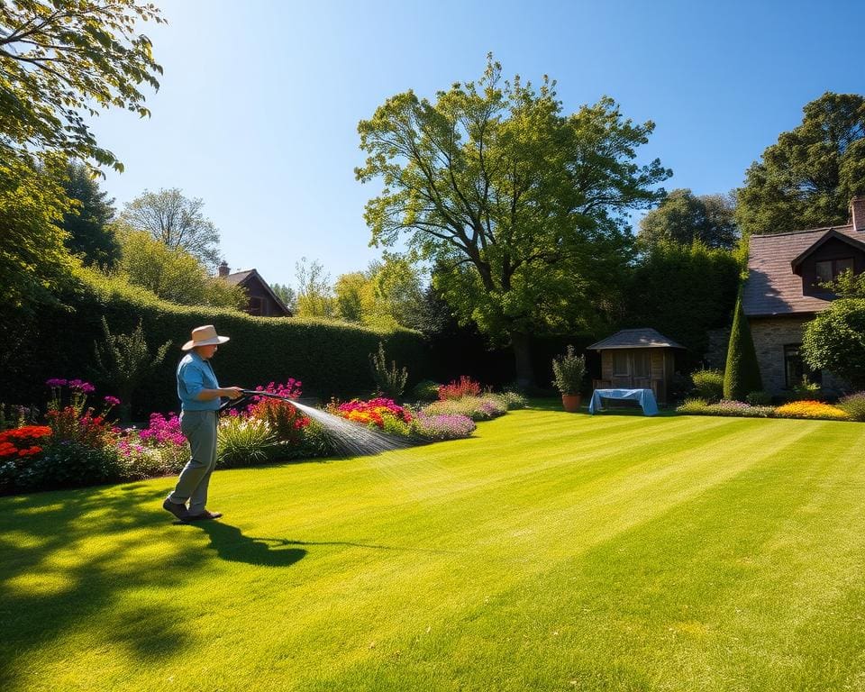 Rasenpflege im Sommer