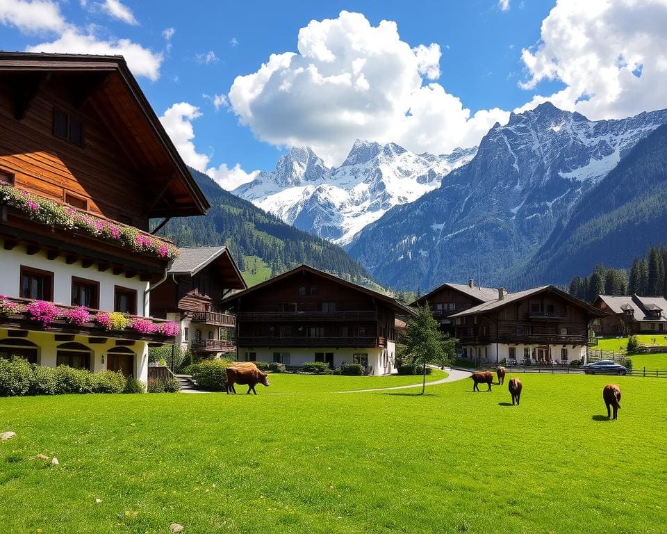 Schweizer Alpen und ihre Bergdörfer