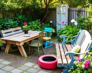 Upcycling-Ideen: Gartenmöbel aus alten Gegenständen selbst bauen