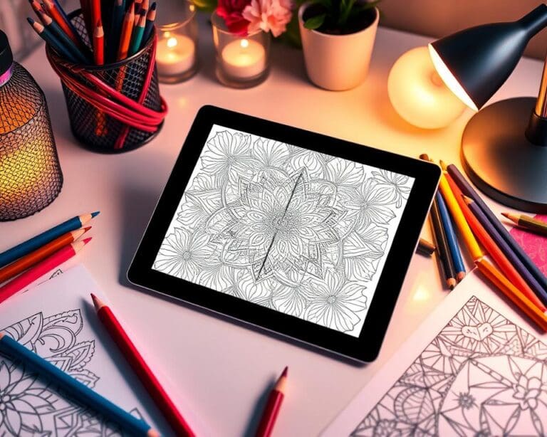 Elektronische Malbücher für Erwachsene