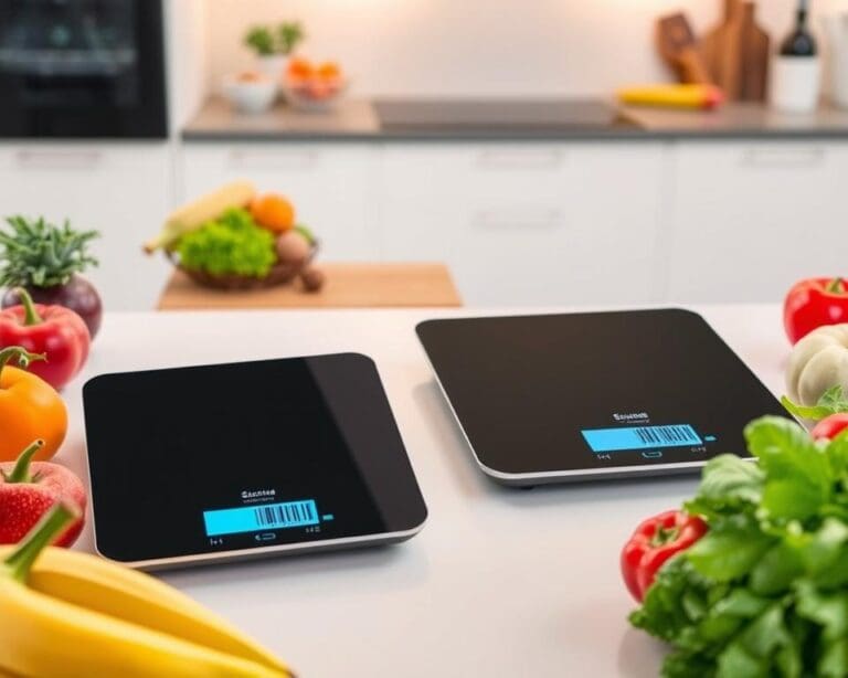 Intelligente Küchenwaagen mit Barcode-Scanner