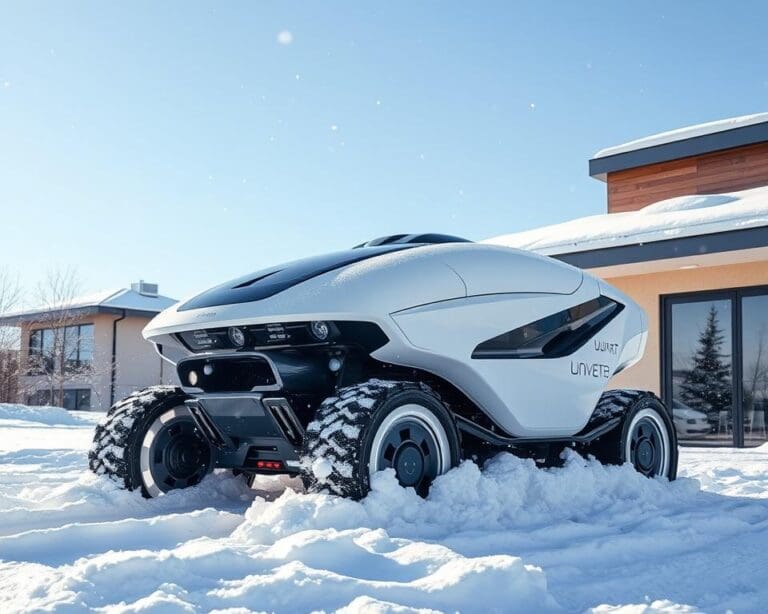 Roboter-Schneeräumung für Dächer