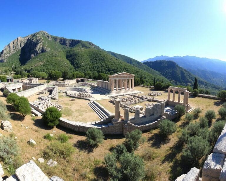 Archäologische Stätten in Delphi, Griechenland