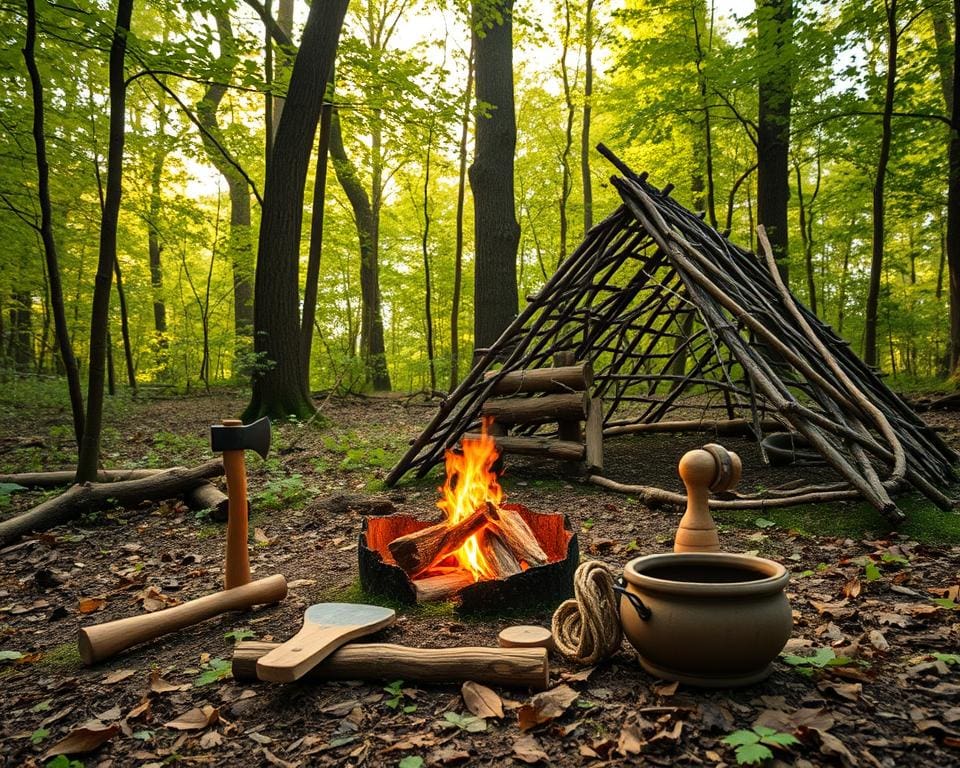 Bushcraft zum Erlernen praktischer Fertigkeiten