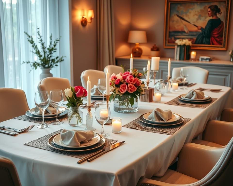 Esszimmerdekoration für einladende Dinnerpartys