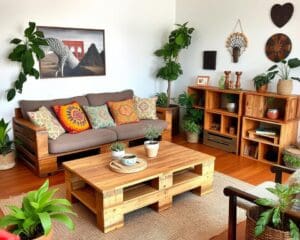 Inneneinrichtung mit Upcycling-Möbeln