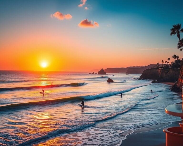 Surfen in Malibu, Kalifornien