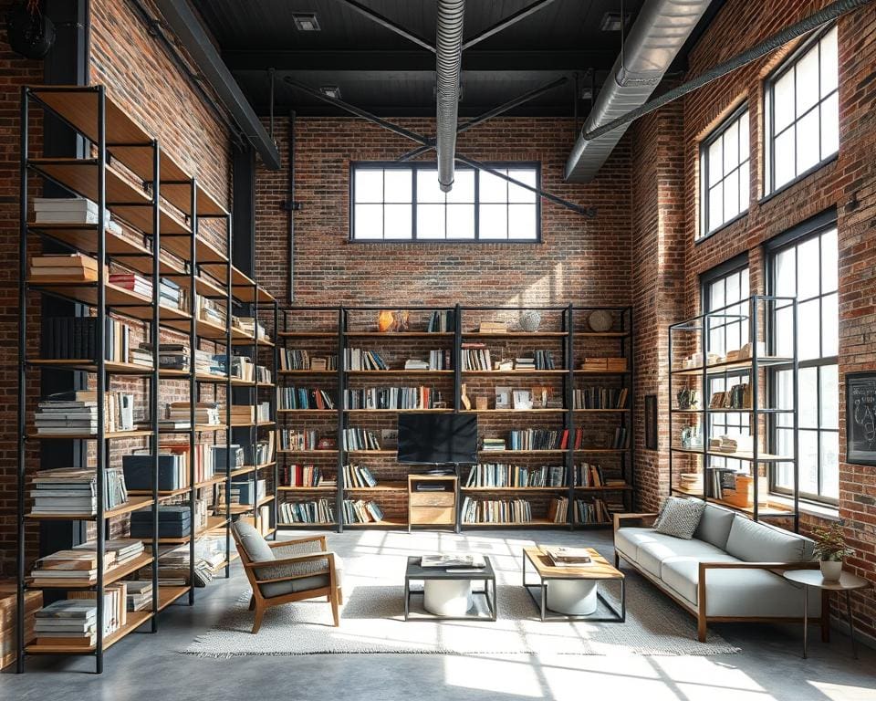 Bücherregale aus Metall für den Loft-Look