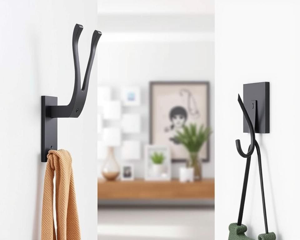 Dekorative Wandhaken aus Metall für moderne Flure