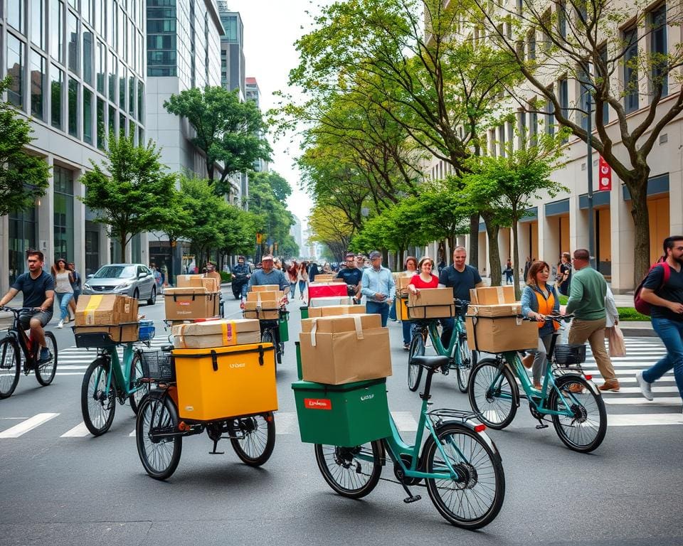 Elektrische Lastenräder für städtische Lieferungen