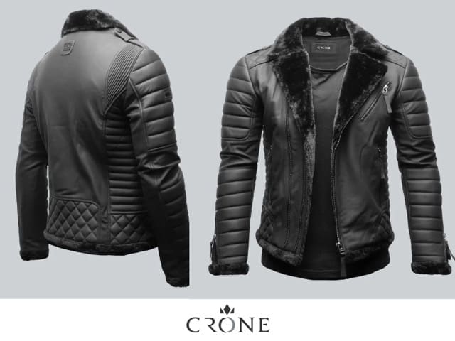 Herren Lederjacke Naik