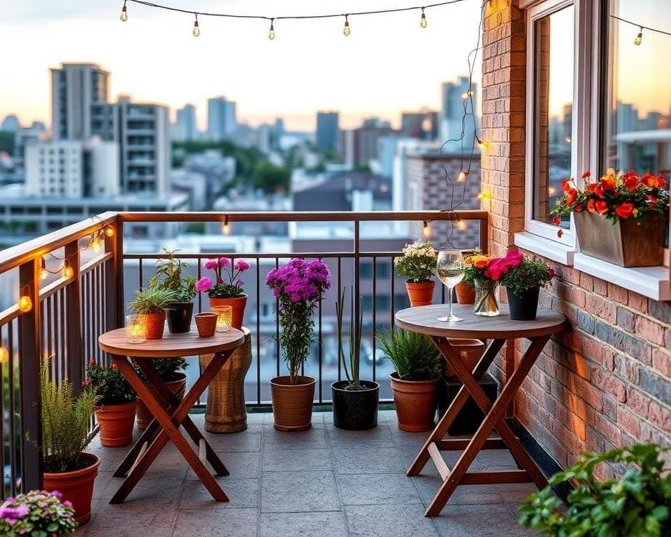 Kompakte Gartentische für kleine Balkone