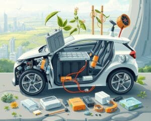 Recyclingfähige Komponenten in Elektroautos