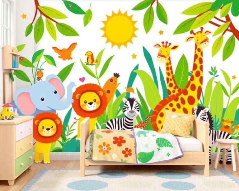 Safari-Tiere als Wandsticker für das Kinderzimmer