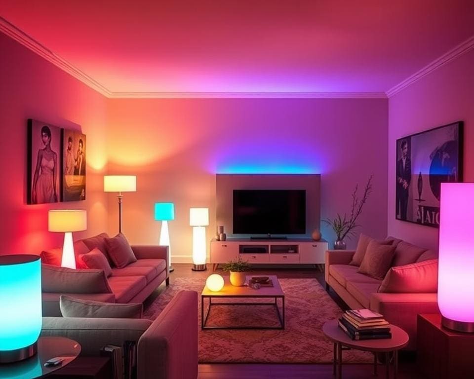 Smarte Lampen mit Farbwechsel für Wohnzimmer