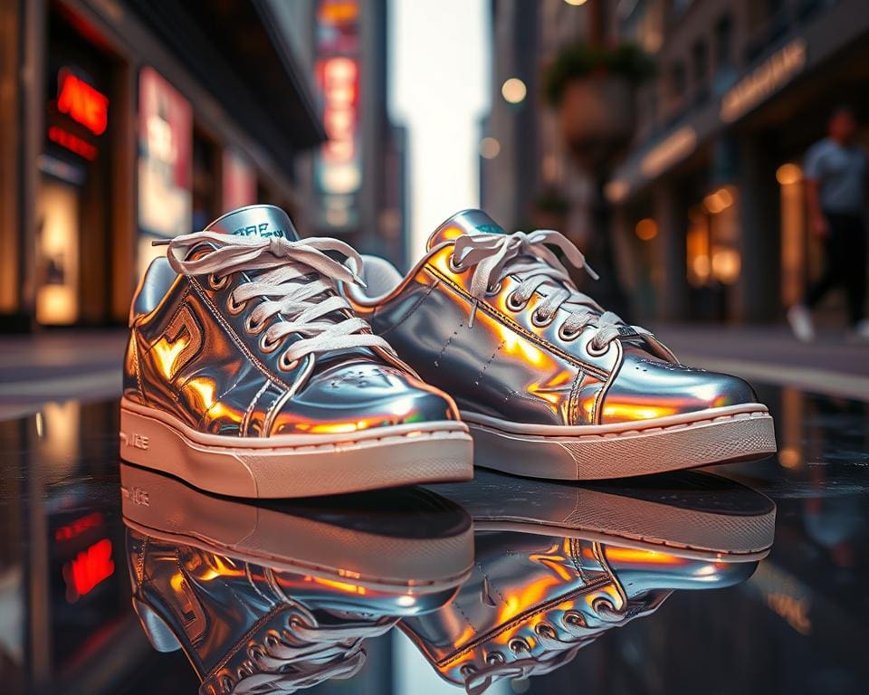 Sneaker mit Metallic-Glanz: Ein glänzender Trend