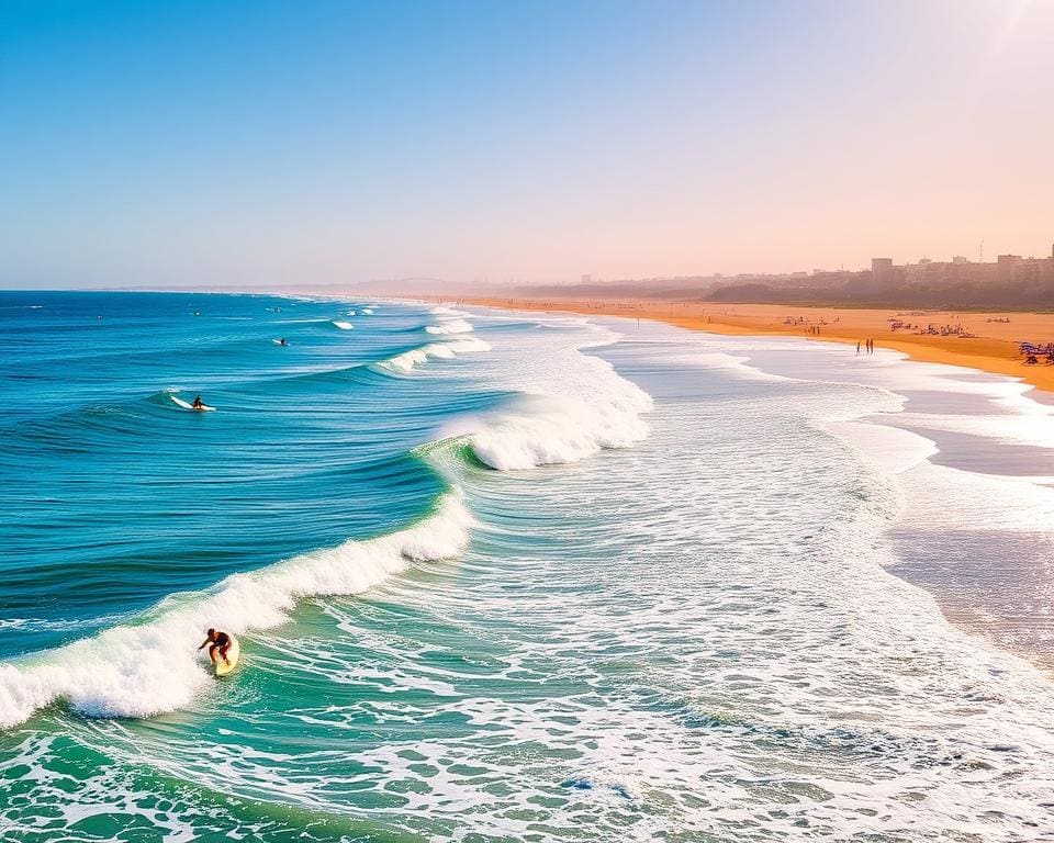 Surfen am Praia de Matosinhos