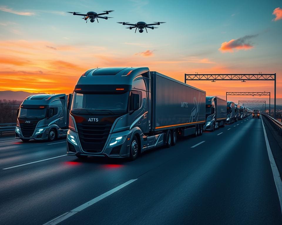 Technologie von autonomen Lastwagenflotten