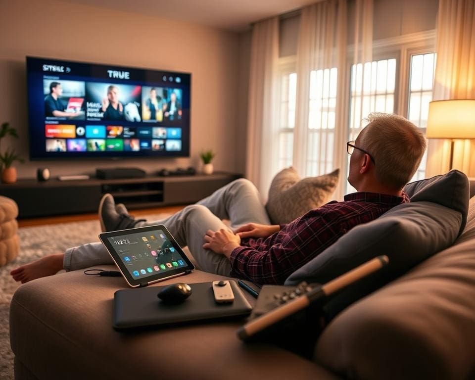 Unterhaltung Medienkonsum iPad oder Tablet