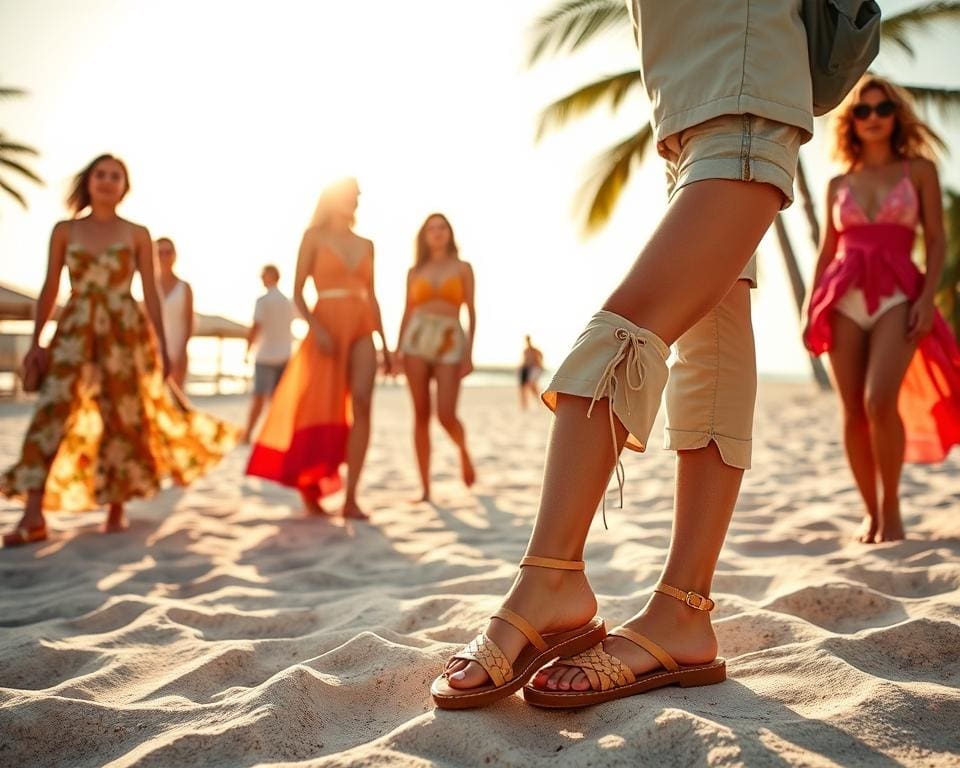 aktuelle Modetrends Riemchensandalen kombinieren Sommer 2023