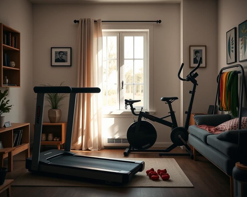 platzsparende Fitnessgeräte für Zuhause