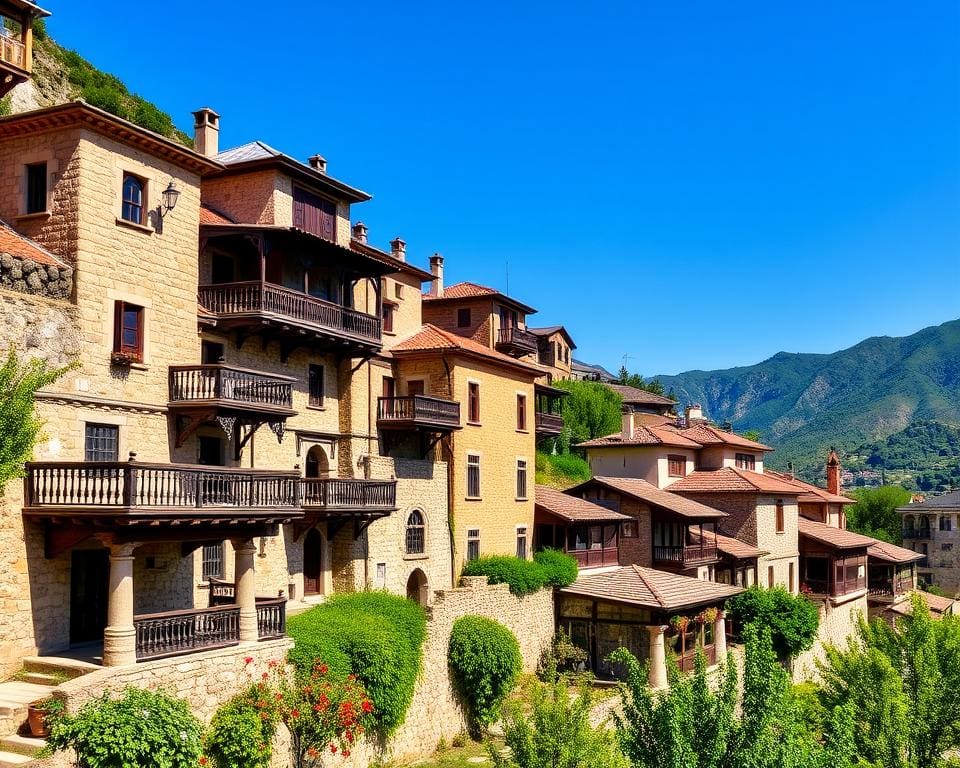 Architektur der osmanischen Häuser in Gjirokastra