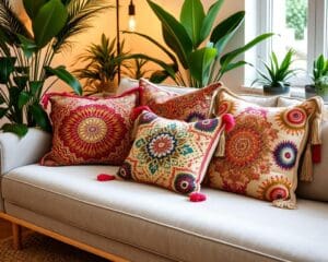 Deko-Kissen mit Boho-Design für stylische Sofas