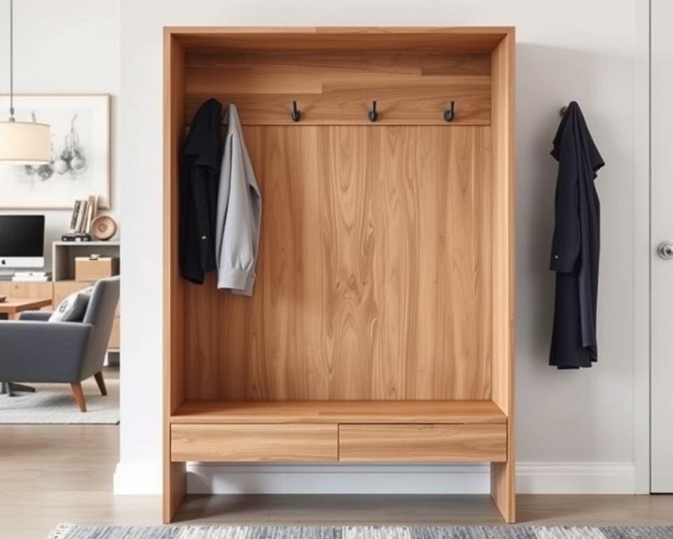 Design-Garderobe mit Sitzfunktion