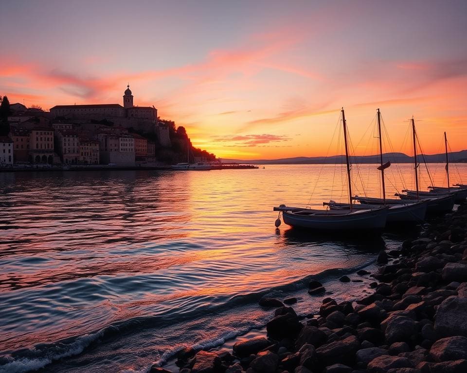 Piran Küstenort Sonnenuntergänge