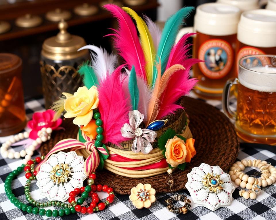 Trachtenhut und Oktoberfest-Accessoires