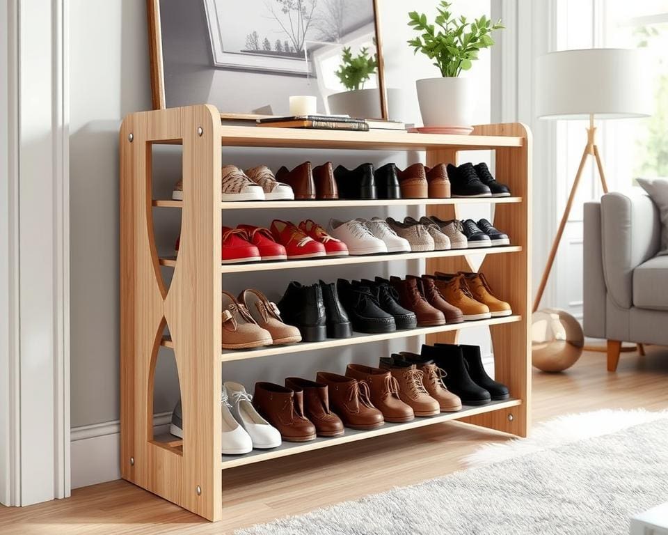 moderne Schuhregale