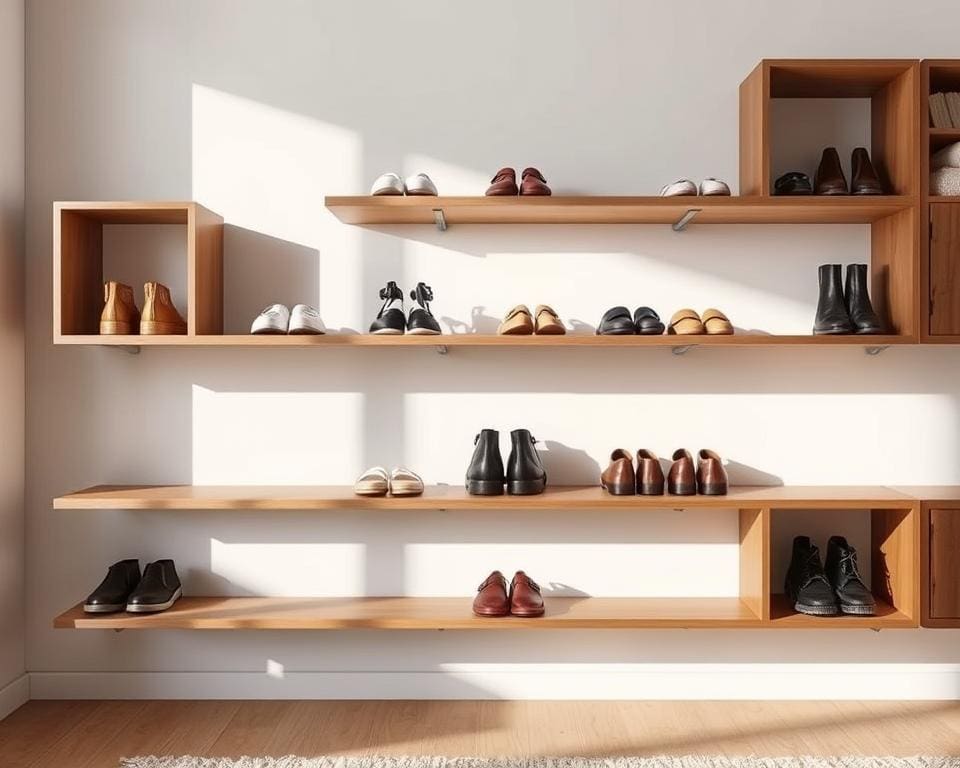 stilvolle Schuhregale