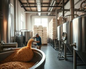 Wie produziert eine Berliner Brauerei Bier aus Brot?