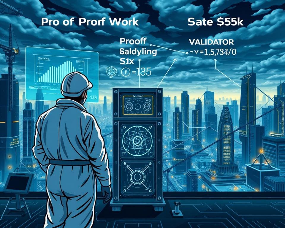 Proof of Work und Proof of Stake Konsensmechanismen