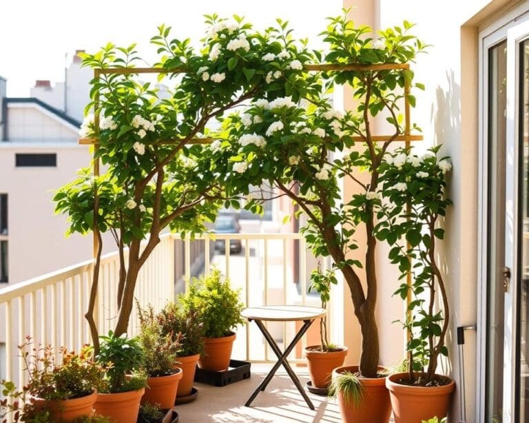 Kann ich Spalierbäume auch auf dem Balkon pflanzen?