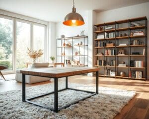 Wie kombinierst du Holz und Metall im Interieur?