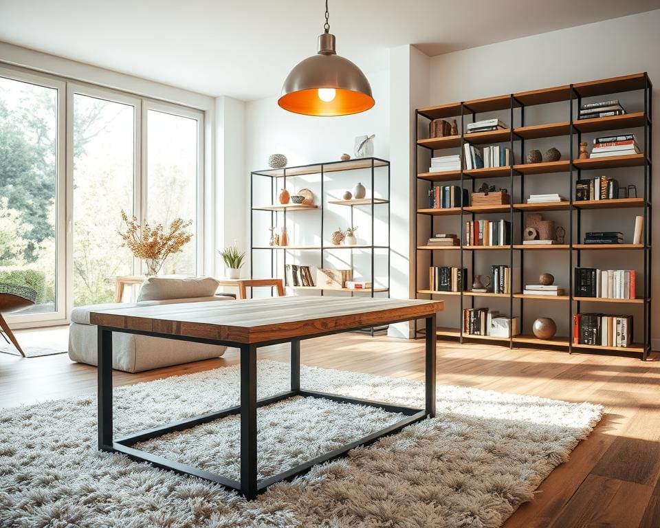 Wie kombinierst du Holz und Metall im Interieur?