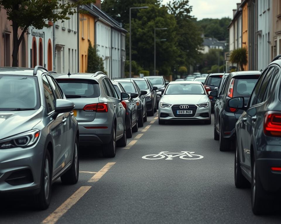 Falschparken auf Radwegen in Irland