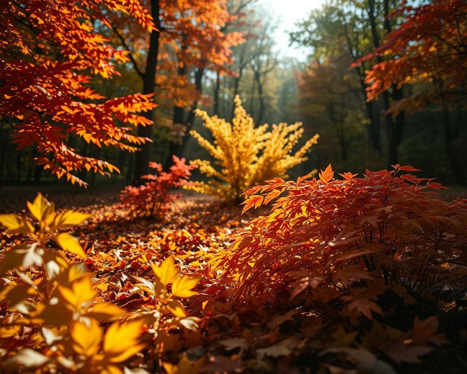 Herbstlaub der bunten Herbstbaumarten