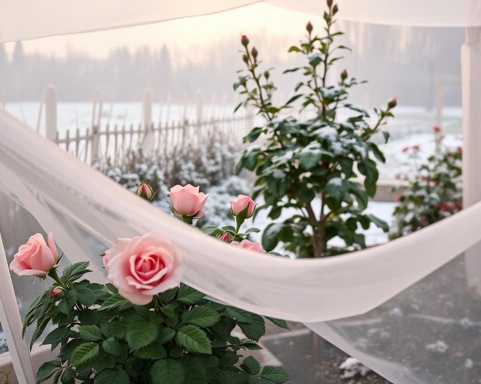 Schutz vor Frost für Rosen