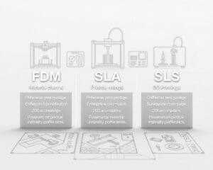 Was unterscheidet FDM, SLA und SLS Druckverfahren?